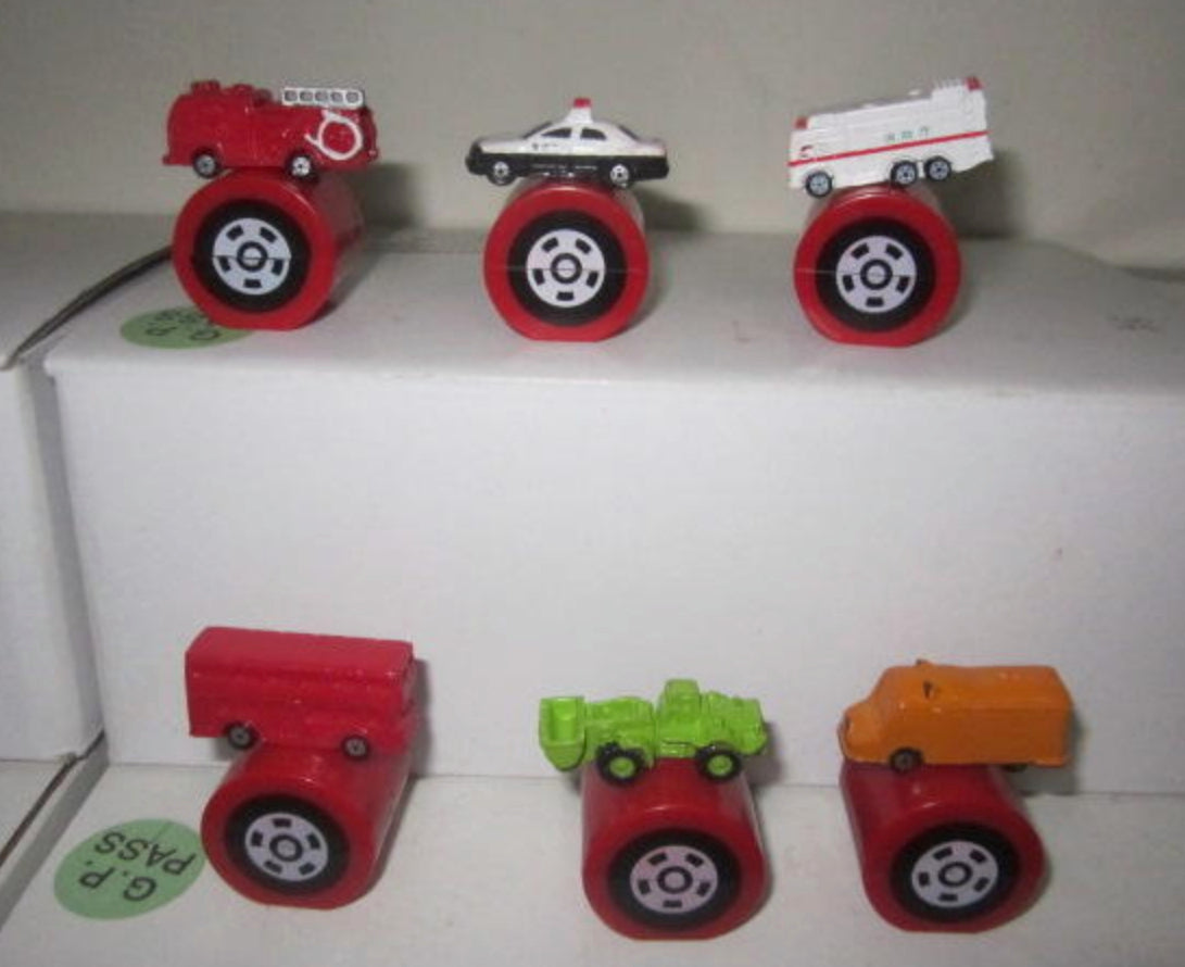 Yujin Tomica Gashapon 6 Mini Stamp Trading Collection Figure Set