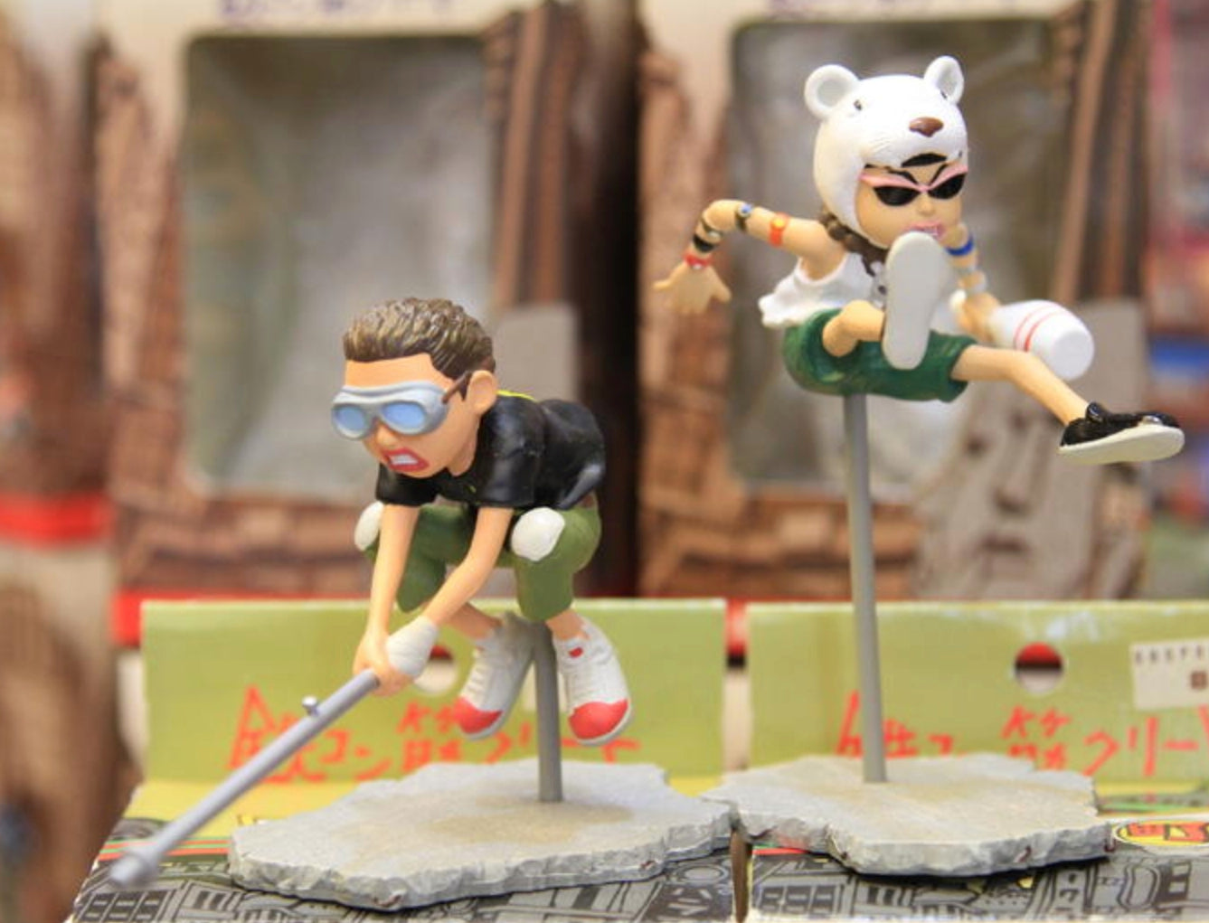 Jun Planning Tekkon Kinkreet Kuro Shiro 6 3.5" Trading Collection Figure Set Used