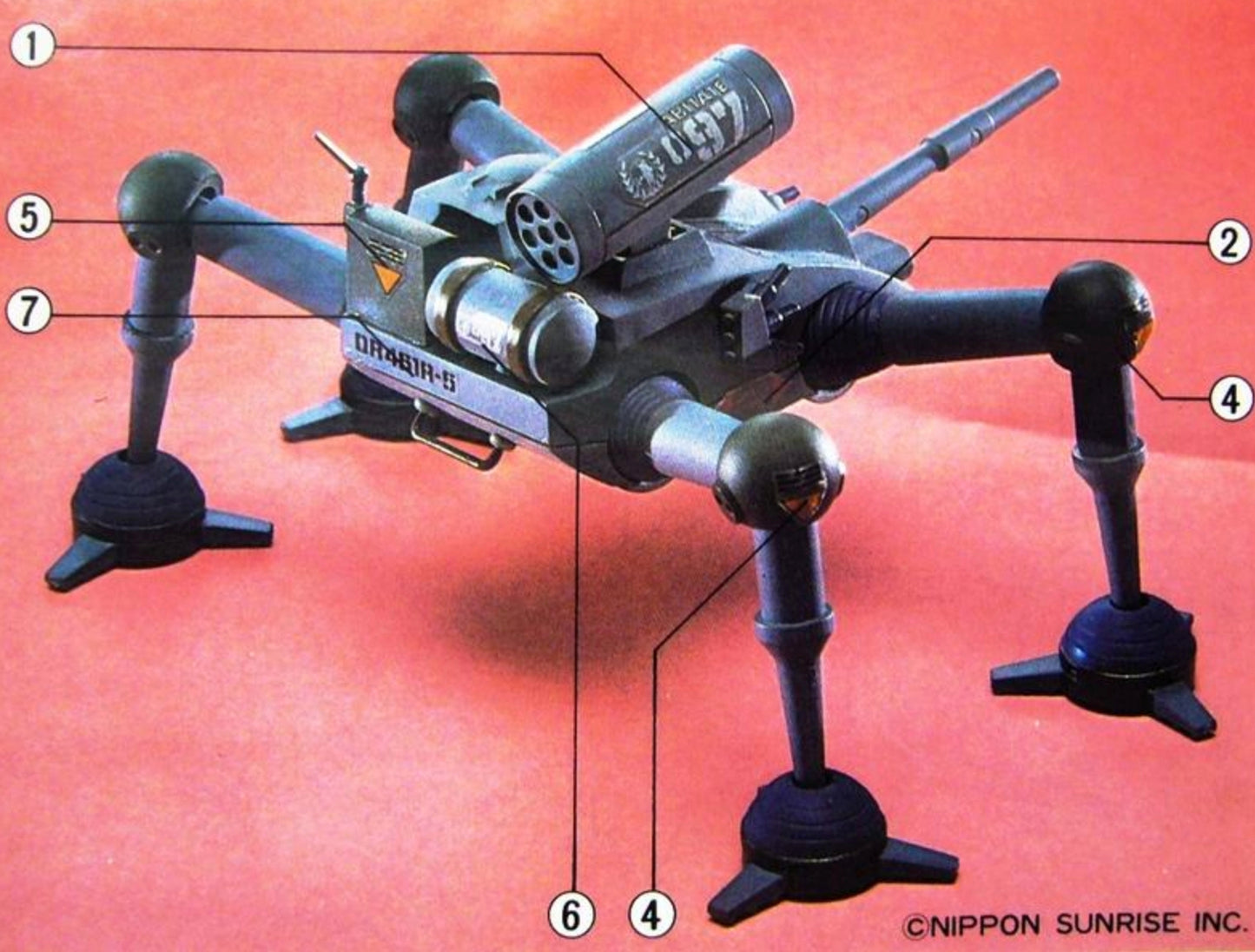 Takara 1/144 Robotech Fang of The Sun Dougram Abitate F35C Blizzard Gunner Action Figure