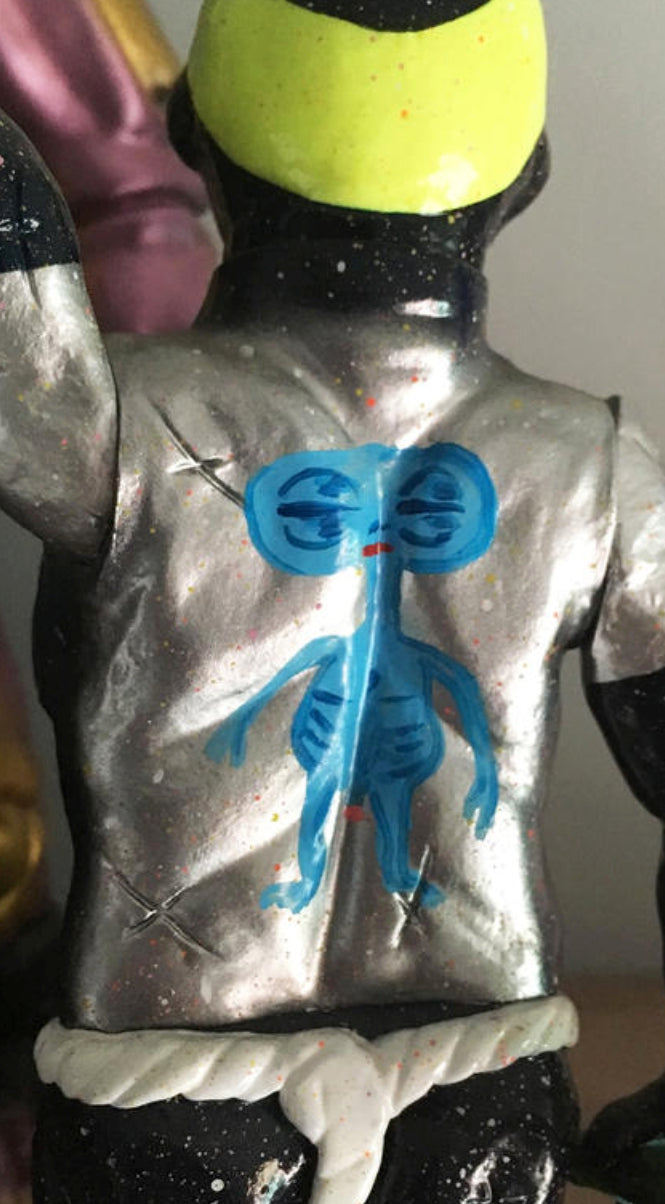Yukinori Dehara Self-produced Ishida Ho-Nyu Black Silver ver 7.5" Vinyl Figure Used
