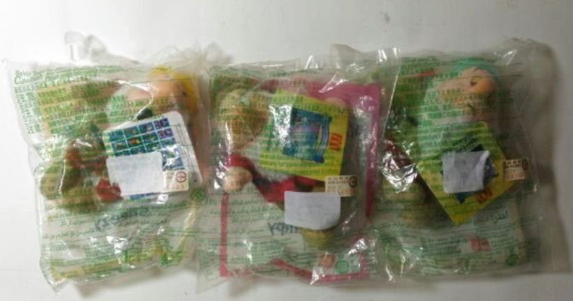 Mcdonalds Kids Happy Meal Disney Millennium Collectables Snow White And The Seven Dwarfs Sneezy Grumpy Sleepy 3 Mini Plush Doll Figure Set
