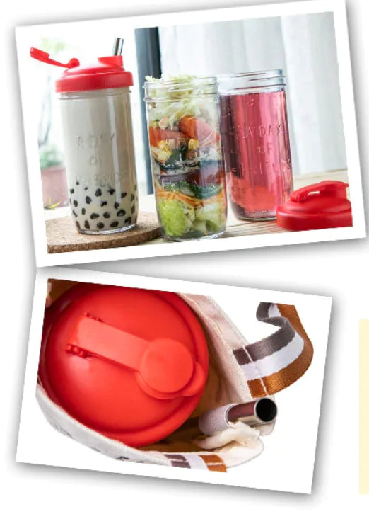 Line Friends Taiwan Watsons Limited 700ml Glass Mason Jars & Bag Set
