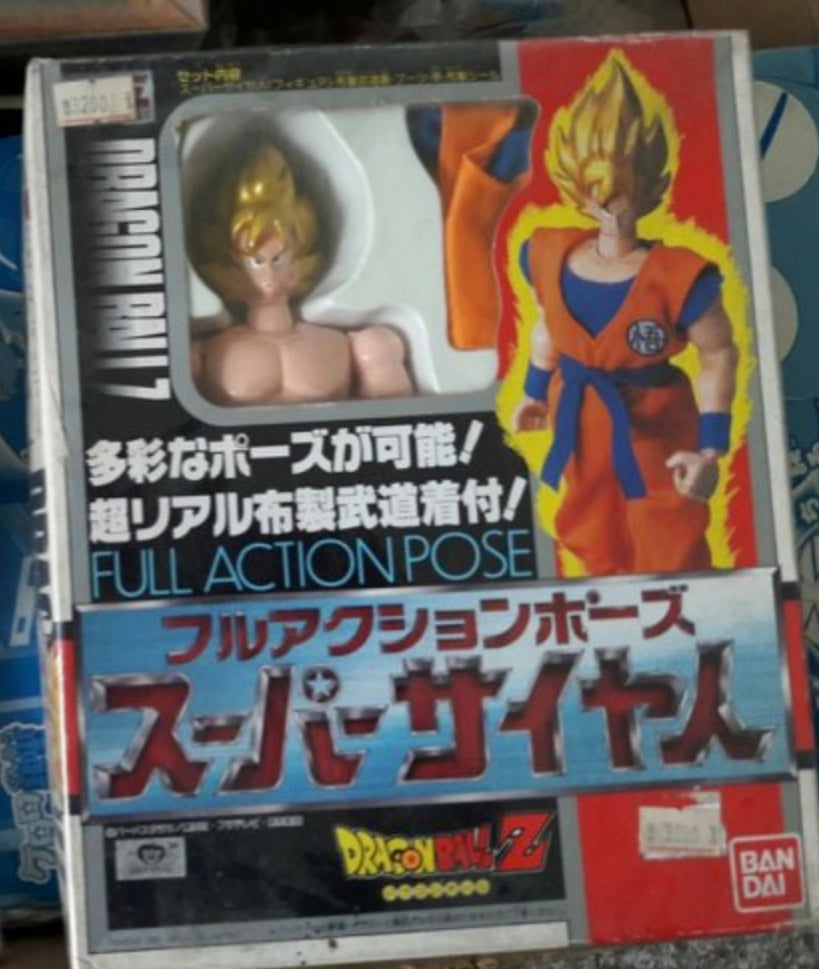 Bandai 1991 Dragon Ball Z Son Gokou Full Pose Action Figure Used