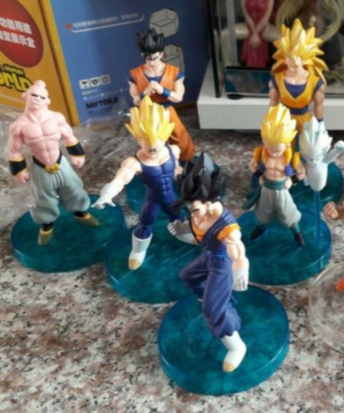 Bandai Dragon Ball Z DBZ Real Works Majin Boo Buu Edition 6 Trading Collection Figure Set Used