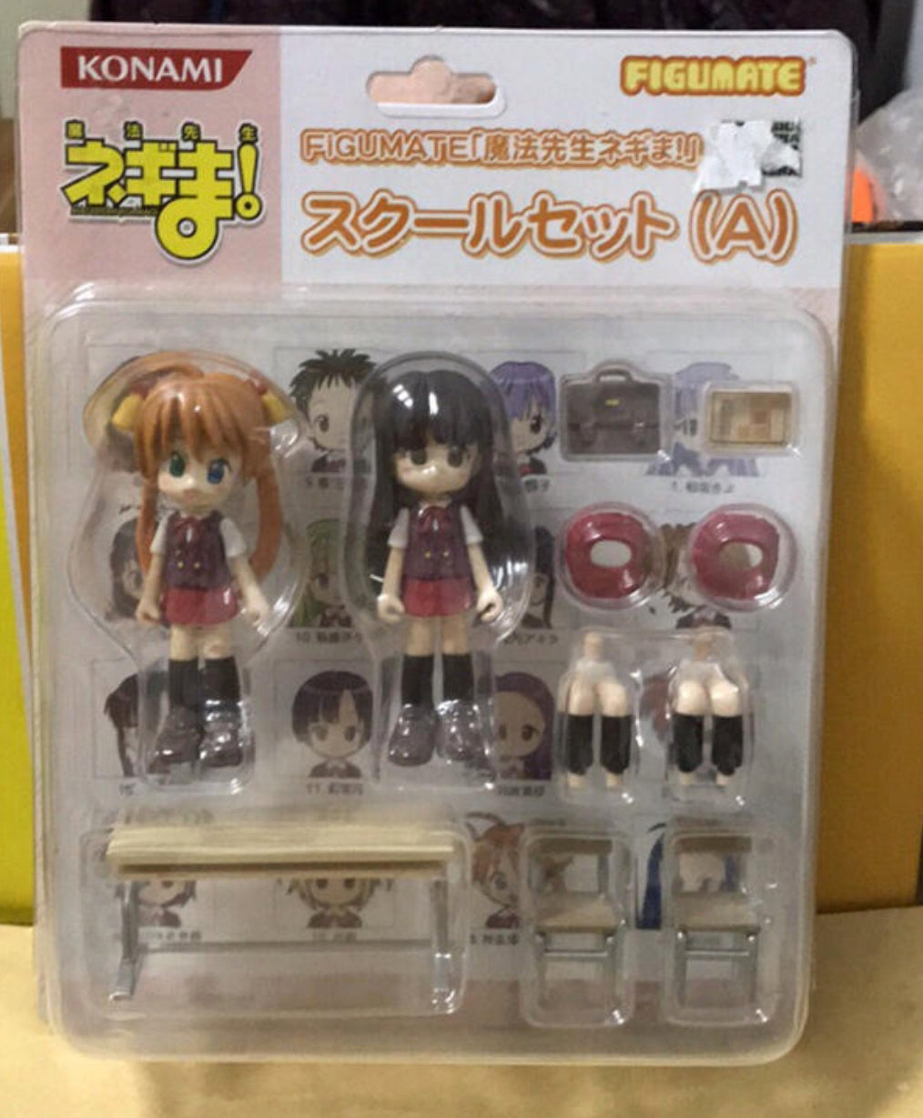 Konami Figumate Magister Negi Negima School Type A 2 Mini Trading Figure Set
