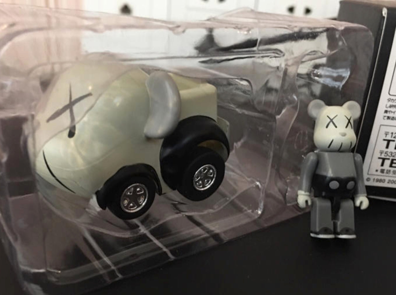 Medicom Toy Kaws Original Fake Be@rbrick 50% Takara Choro Q Car Monochrome ver Trading Figure