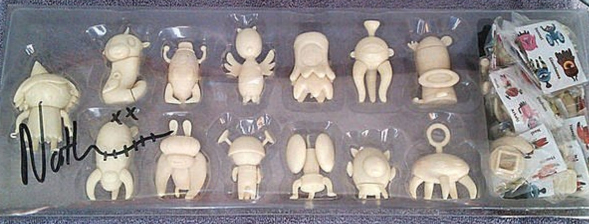 Flying Cat Nathan Jurevicius Scarygirl Mini Tree House Full Set GID Edition 3" Vinyl Figure Set Used