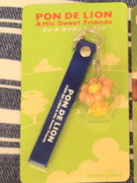 Mister Donut Pon De Lion & His Sweet Friends Mascot Pon De Ring Blue ver Type A Phone Strap Figure