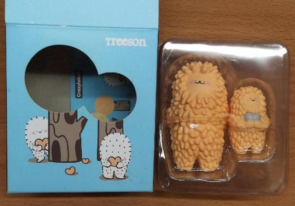 Crazylabel 2011 Bubi Au Yeung Wookie Birthday Treeson Box Set Playlounge Exclusive 3" Vinyl Figure