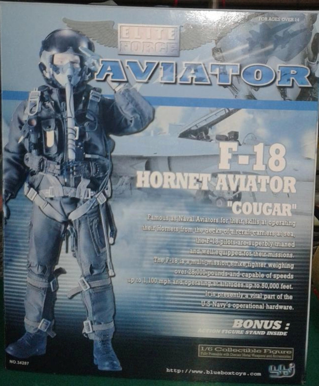 BBi 12" 1/6 Elite Force Aviator F-18 Hornet Cougar Action Figure