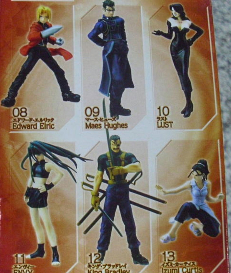 Square Enix Fullmetal Alchemist Trading Arts Part Vol 2 6 Color Figure Set