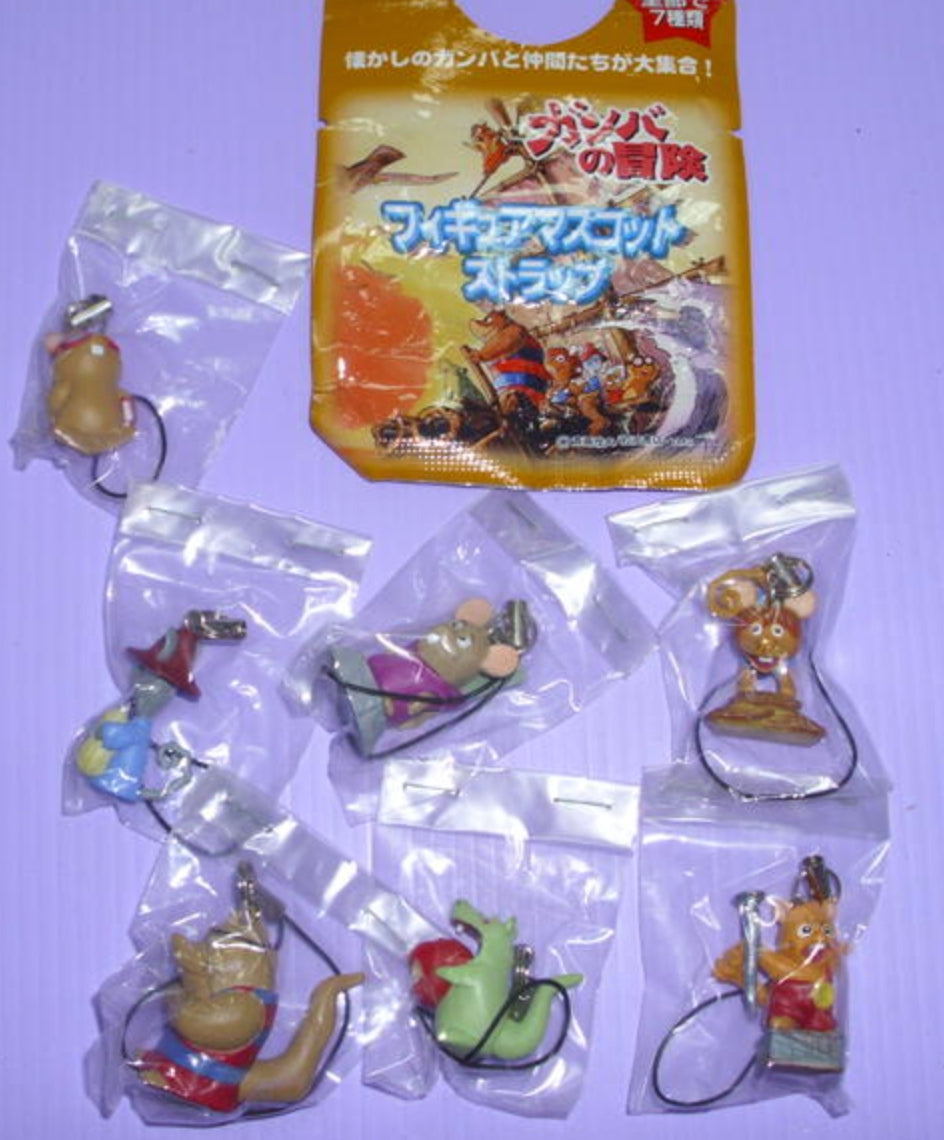 Gamba No Bouken 7 Swing Strap Trading Collection Figure Set