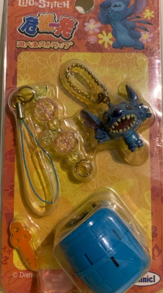 Japan Blackbeard Boss Pop Up Pirate Disney Lilo & Stitch Play Game Mini Strap Figure