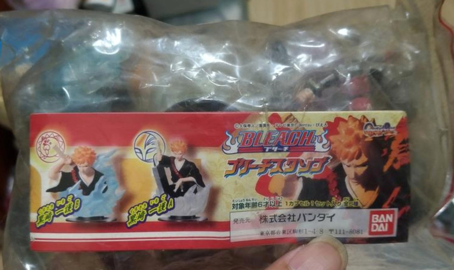 Bandai Bleach Gashapon Stamp 6 Collection Figure Set