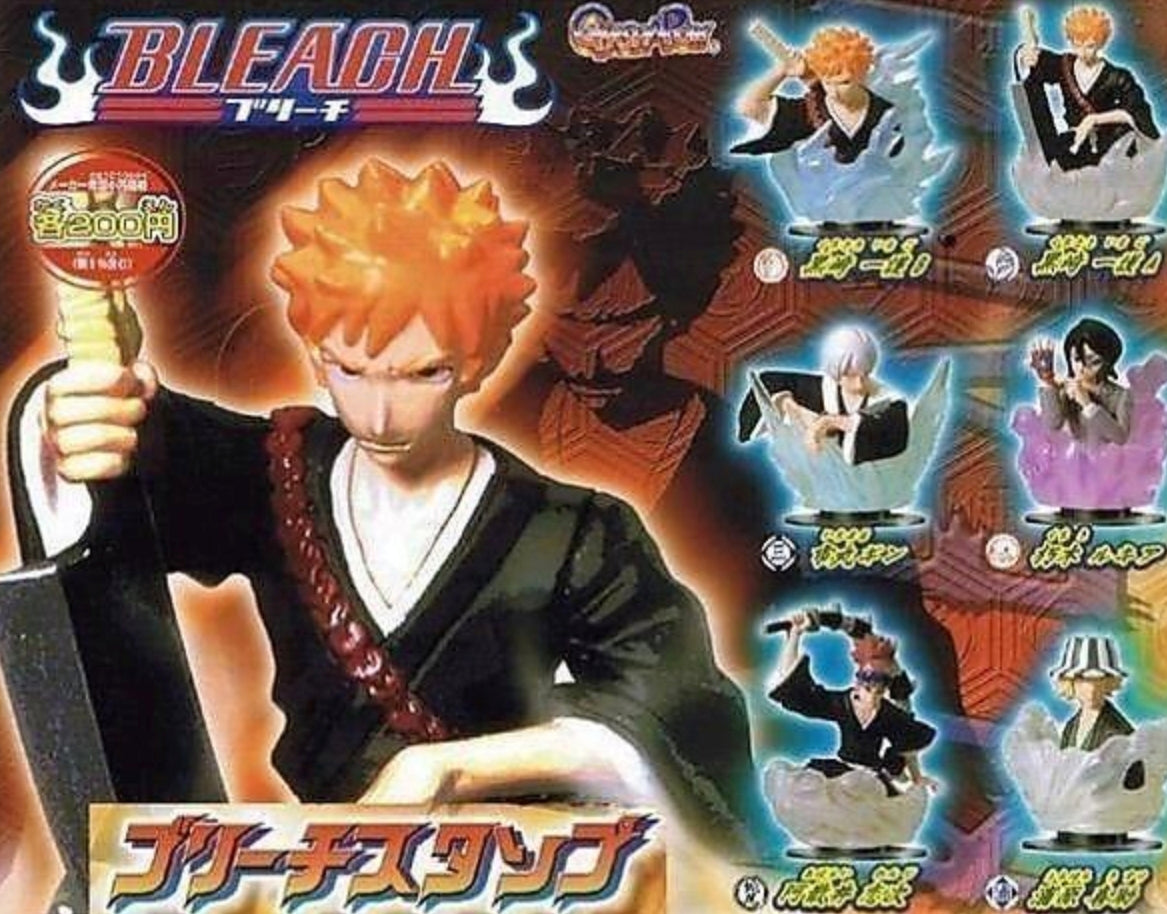 Bandai Bleach Gashapon Stamp 6 Collection Figure Set