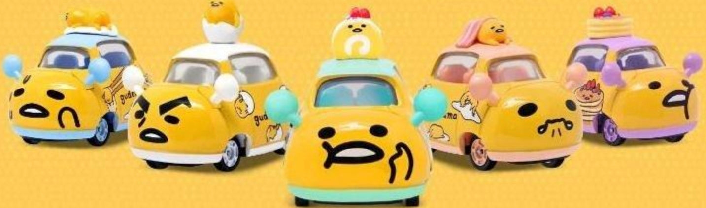 Sanrio Gudetama Family Mart Limited 5 2" Metal Mini Car Trading Figure Set