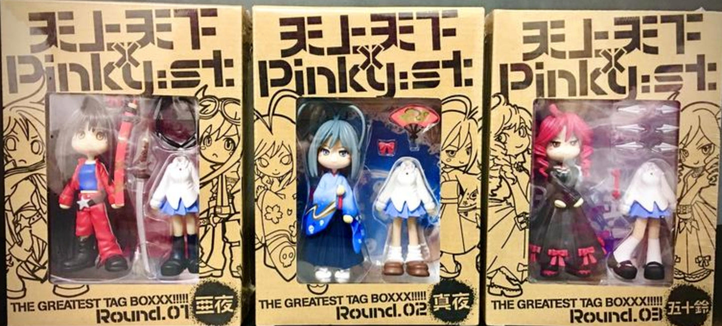 Pinky Tenjho Tenge The Greatest Tag Boxxx Round 01 02 03 3 Trading Figure Set