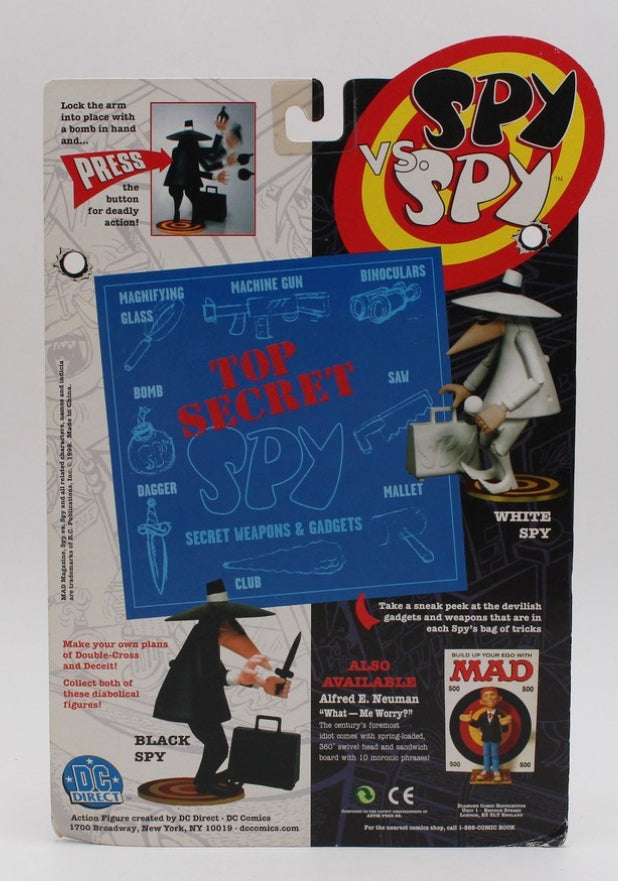 Mad Magazine Spy vs Spy The Dynamite Duo White Spy Trading Figure
