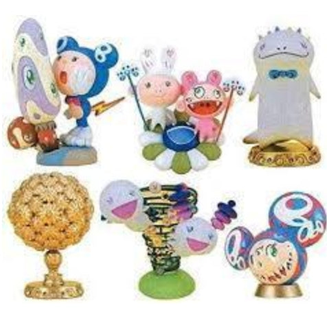 Kaiyodo Takara Takashi Murakami Super Flat Museum Roppongi Edition 6 Mini Figure Set