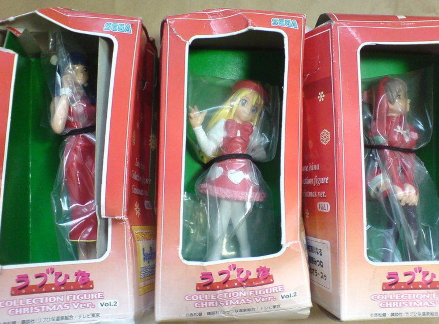 Sega Love Hina Characters Collection Christmas ver Part 1&2 6 Trading Figure Set
