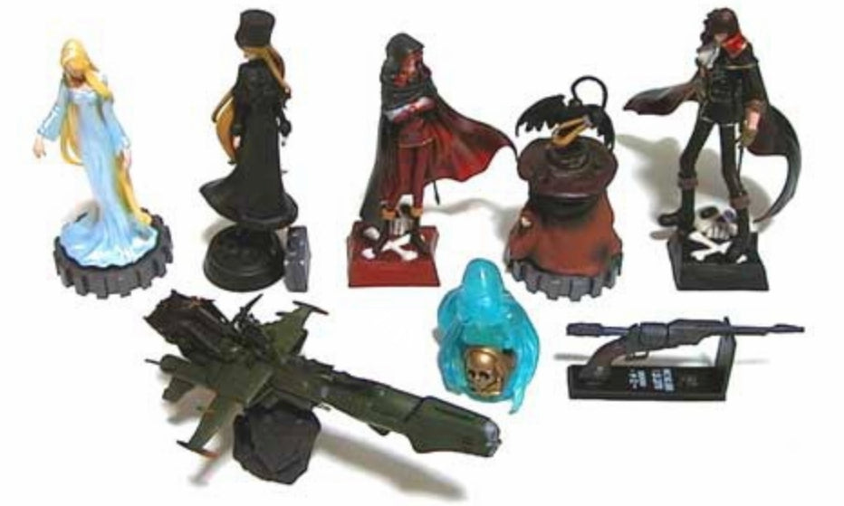 Furuta 20th Century Cartoonist Collection Part 3 World of Leiji Matsumoto Harlock Saga 7 Trading Figure Set