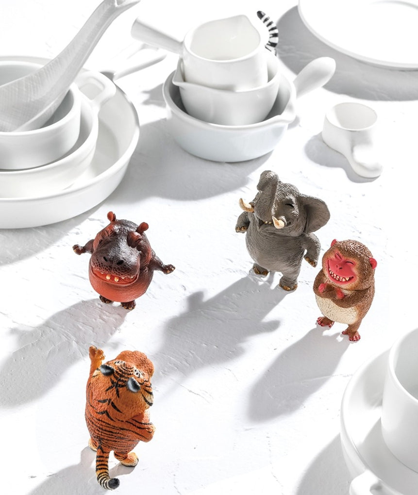 Asakuma Toshio Taiwan Limited Animal Life Chubby Series 1 Say Cheese Smile 4 Trading Figure Set