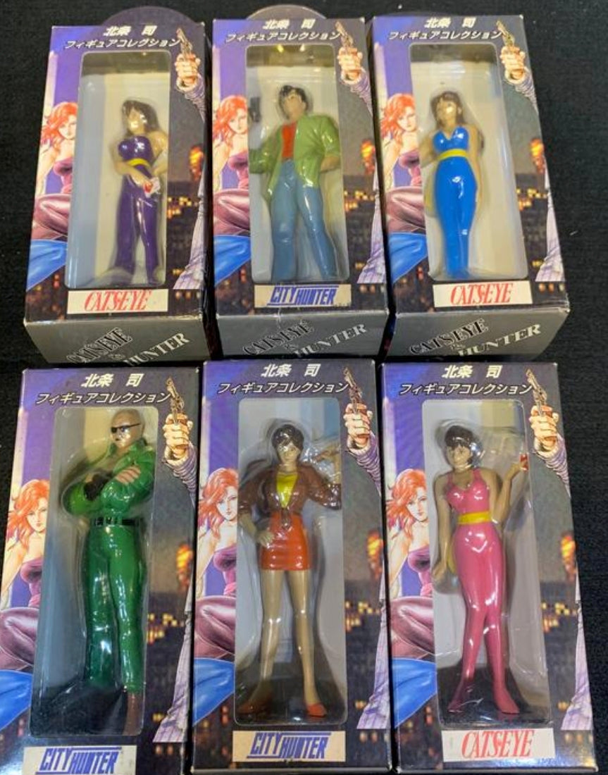 Banpresto 1998 Tsukasa Hojo Collection City Hunter Cat's Eye 6 Pvc Trading Figure Set