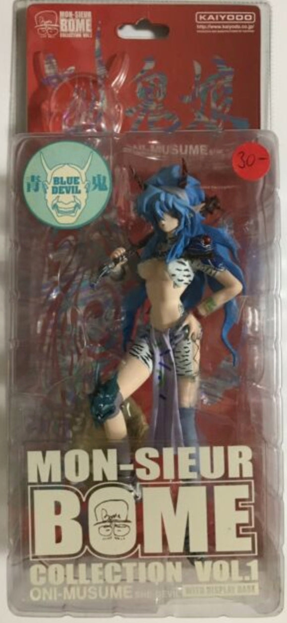 Kaiyodo Monsieur Bome Collection Vol 1 Oni Musume Blue ver Pvc Figure