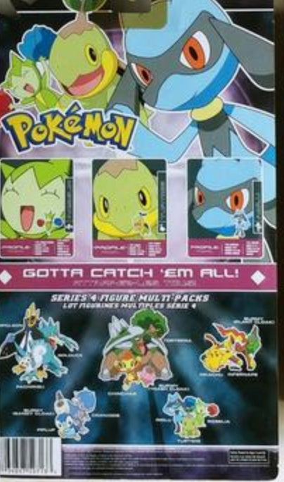 Jakks Pacific 2007 Pokemon Pocket Monster Diamond And Pearl Riolu Roselia Turtwig Trading Collection Figure