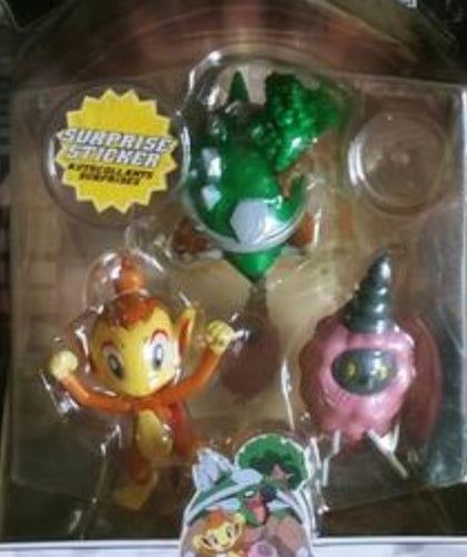 Jakks Pacific 2007 Pokemon Pocket Monster Diamond And Pearl Chimchar Burmy Torterra Trading Collection Figure