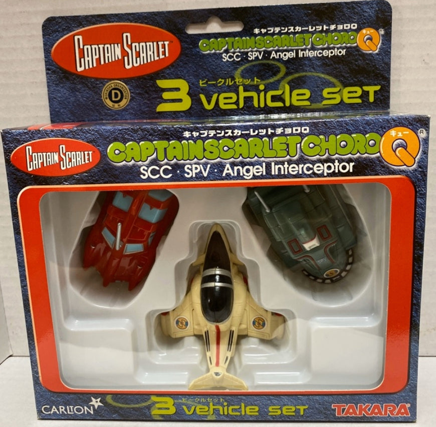 Takara Choro Q Carlton Captain Scarlet 3 Vehicle SCC SPV Angel Interceptor  Trading Figure Set