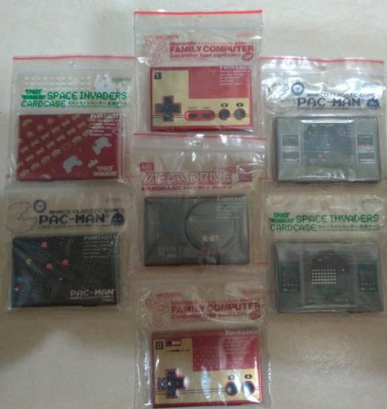 Banpresto Nintendo Famicom Console Style Bussiness Card Box 7 Trading Figure Set