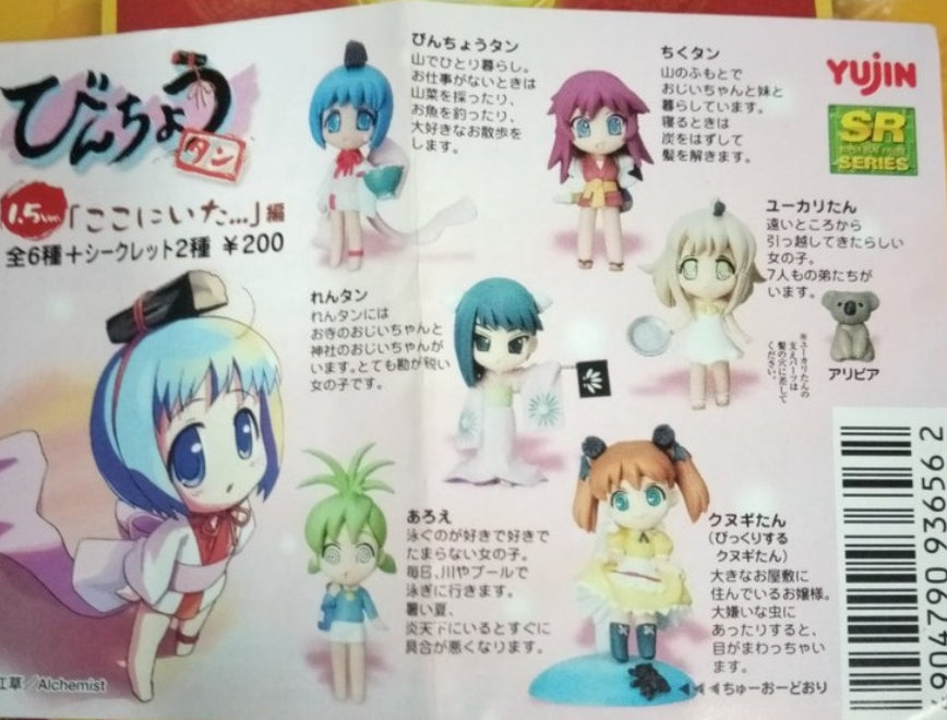 Yujin Binchotan Gashapon Part 1.5 6+2 Secret 8 Collection Figure Set