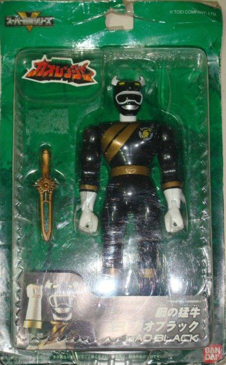 Bandai Power Rangers Wild Force Gaoranger Black Cow Fighter 8" Action Figure