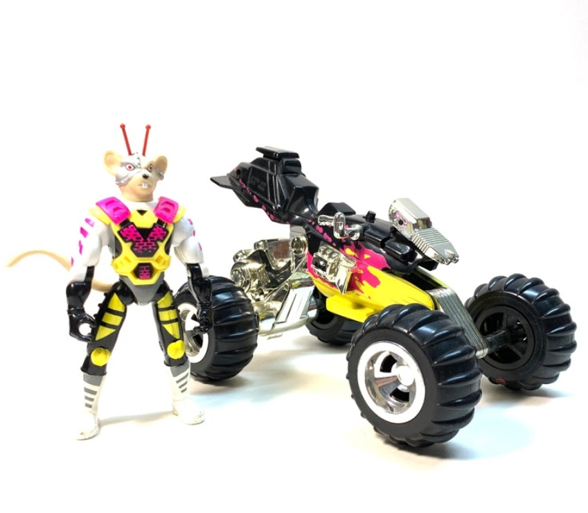 Galoob Biker Mice From Mars 6" Action Figure Used Type H w/ Car