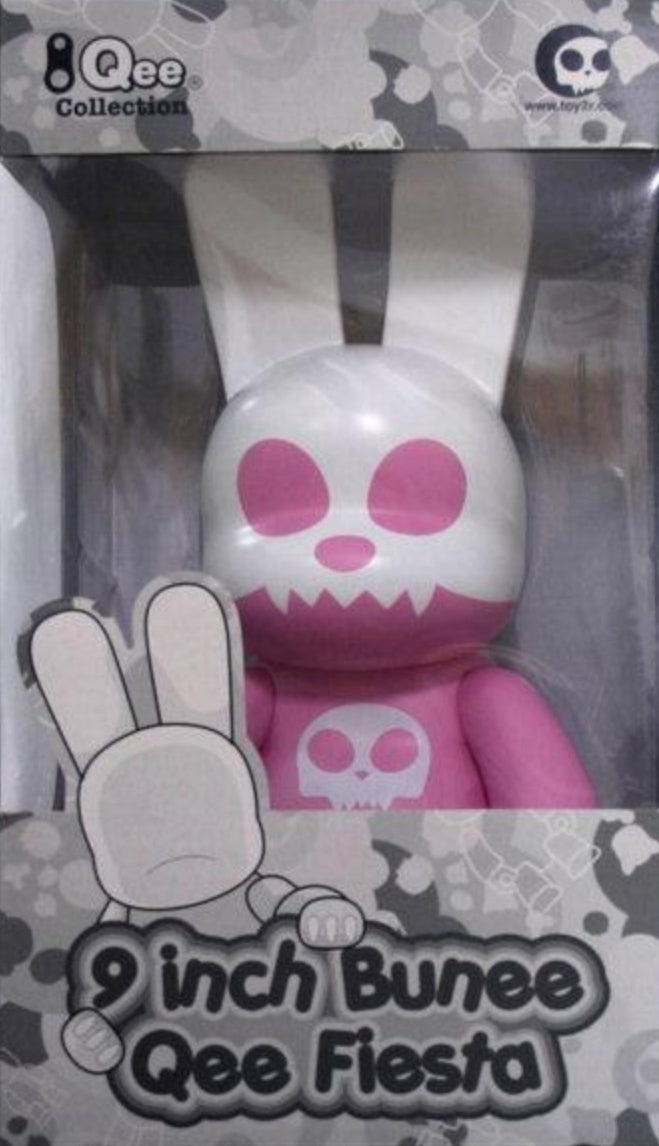 Toy2R 2006 Frank Kozik Bunee Qee Festa Skeleton Pink ver 9" Vinyl Figure