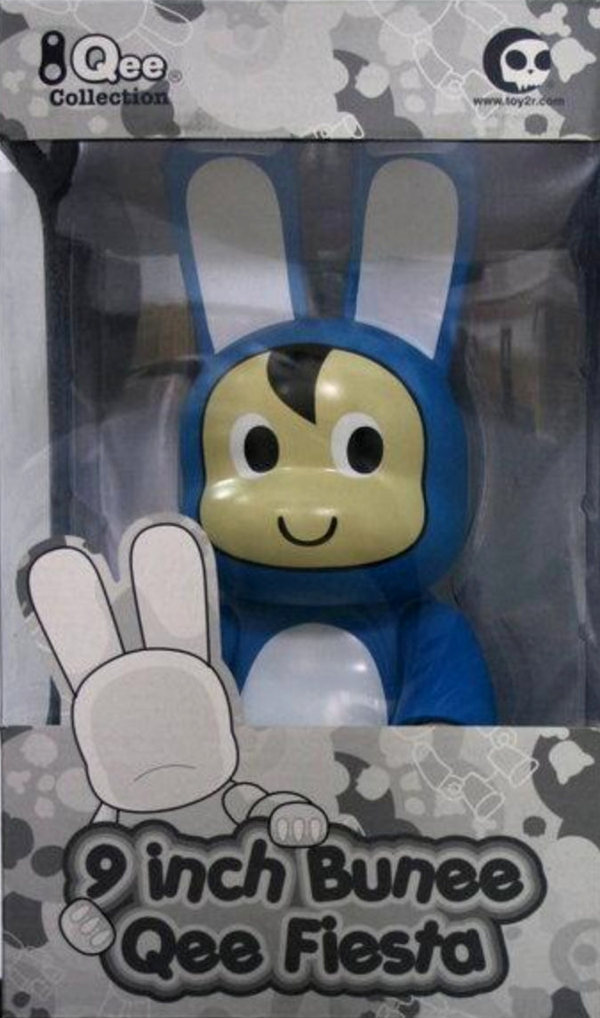 Toy2R 2006 Frank Kozik Bunee Qee Festa Happy Boy Blue ver 9" Vinyl Figure