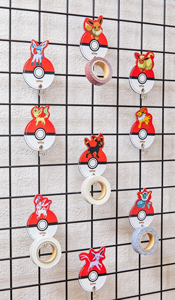 Yendar Taiwan Limited Pokemon Pocket Monster Eevee 9 Magnet Hook Trading Figure Set