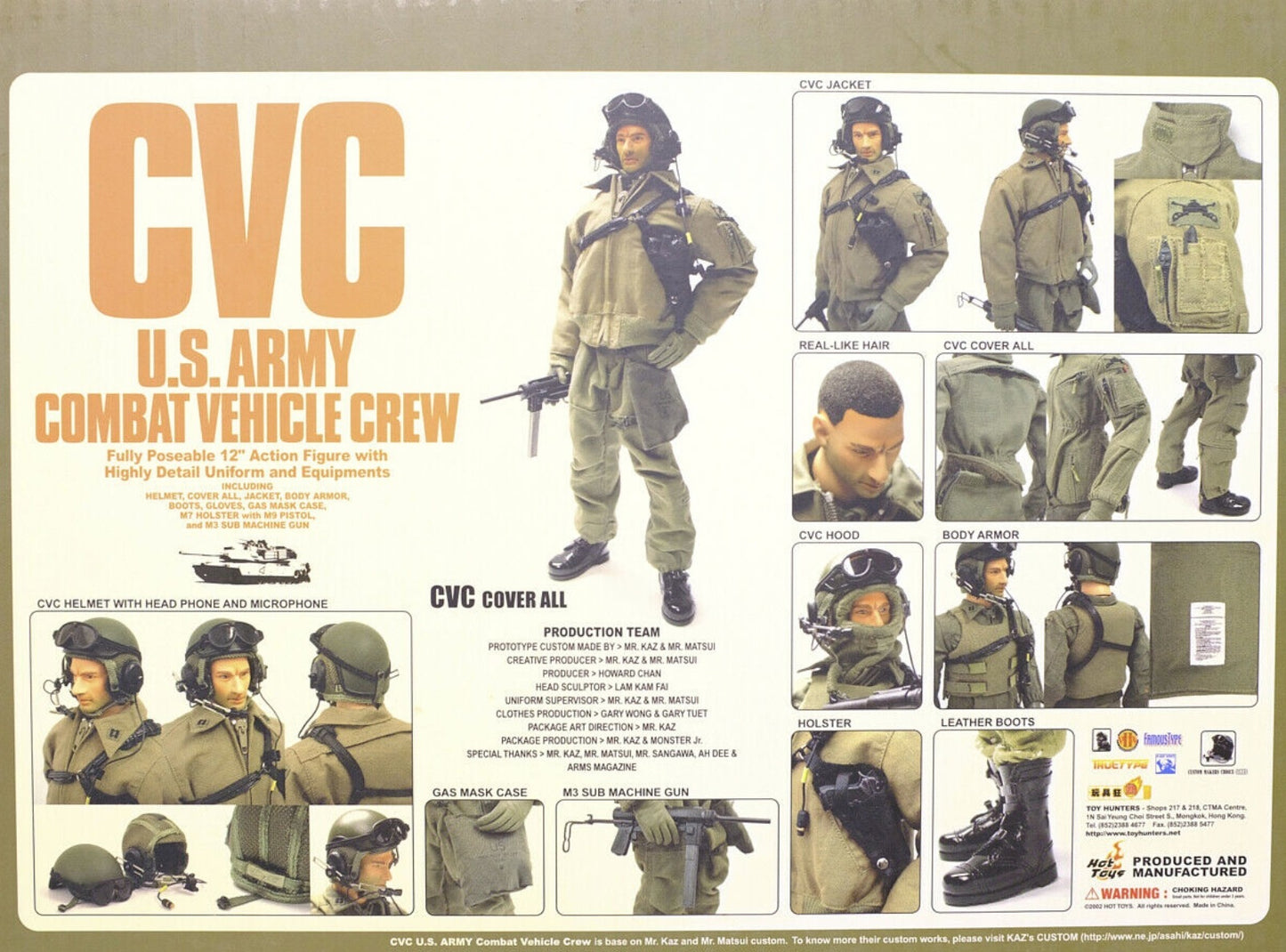 Hot Toys 1/6 12" US Army CVC Tank Commander Combat Vehicle Ultra Limited Mr Kaz Custom Action Figure