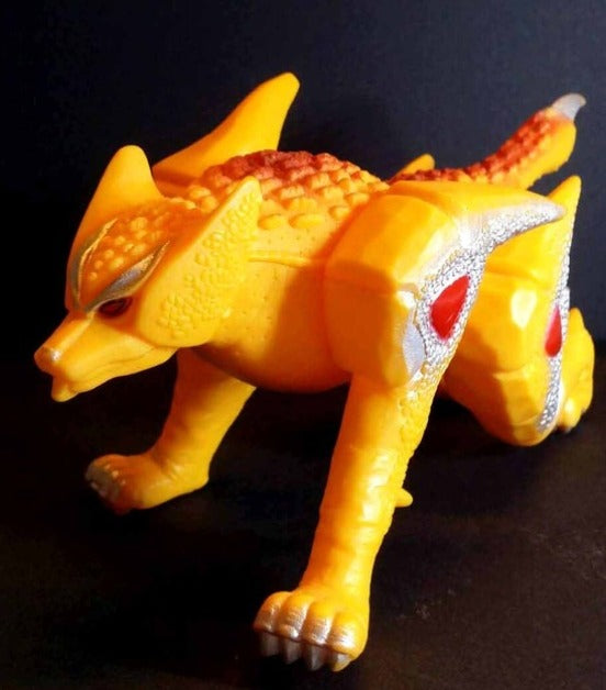 Bandai Power Rangers Lost Galaxy Gingaman Yellow Beast Gingaverick 5" Soft Vinyl Action Figure