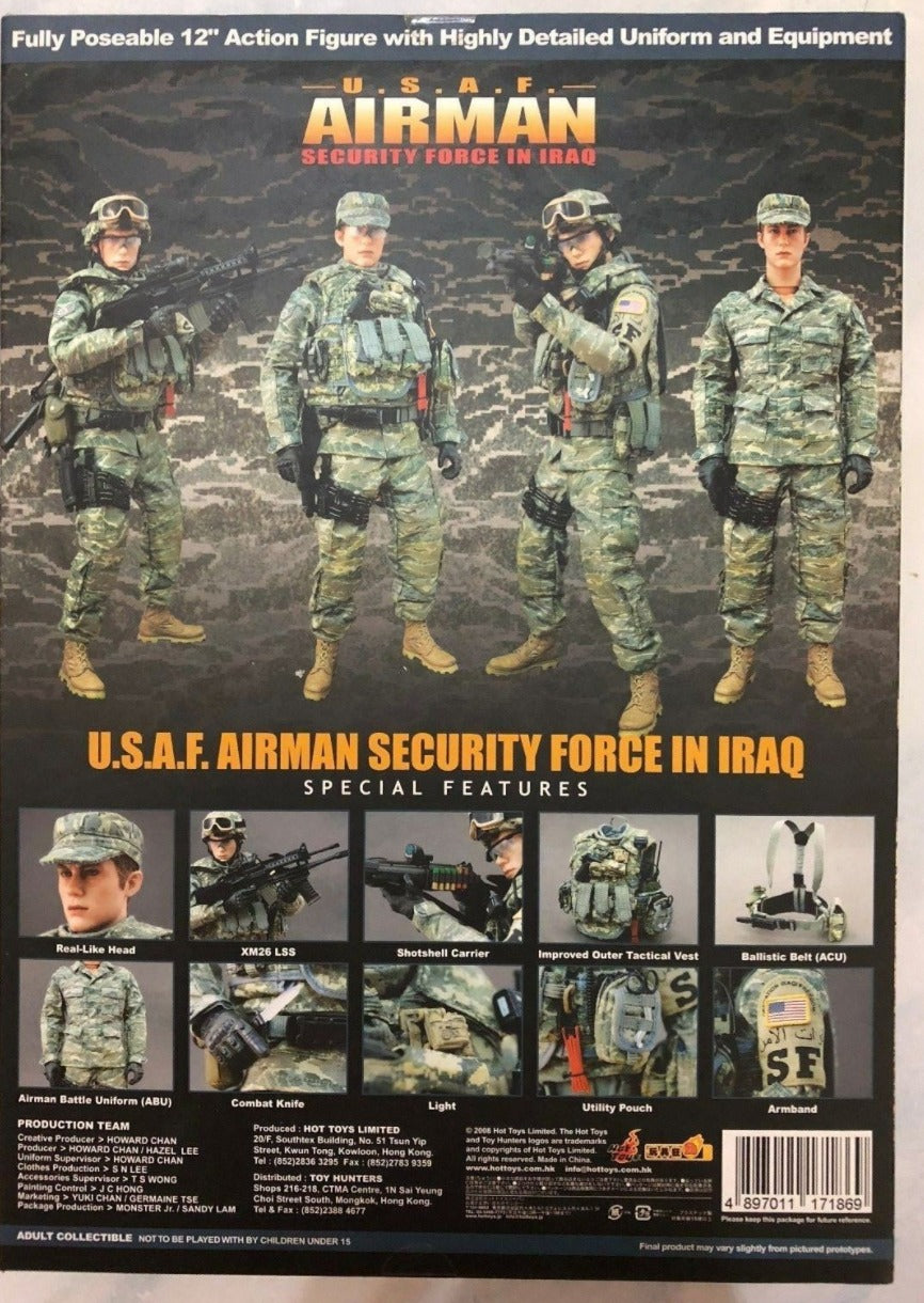 Hot Toys 1/6 12" USAF Airman Security Force in Iraq Action Figure