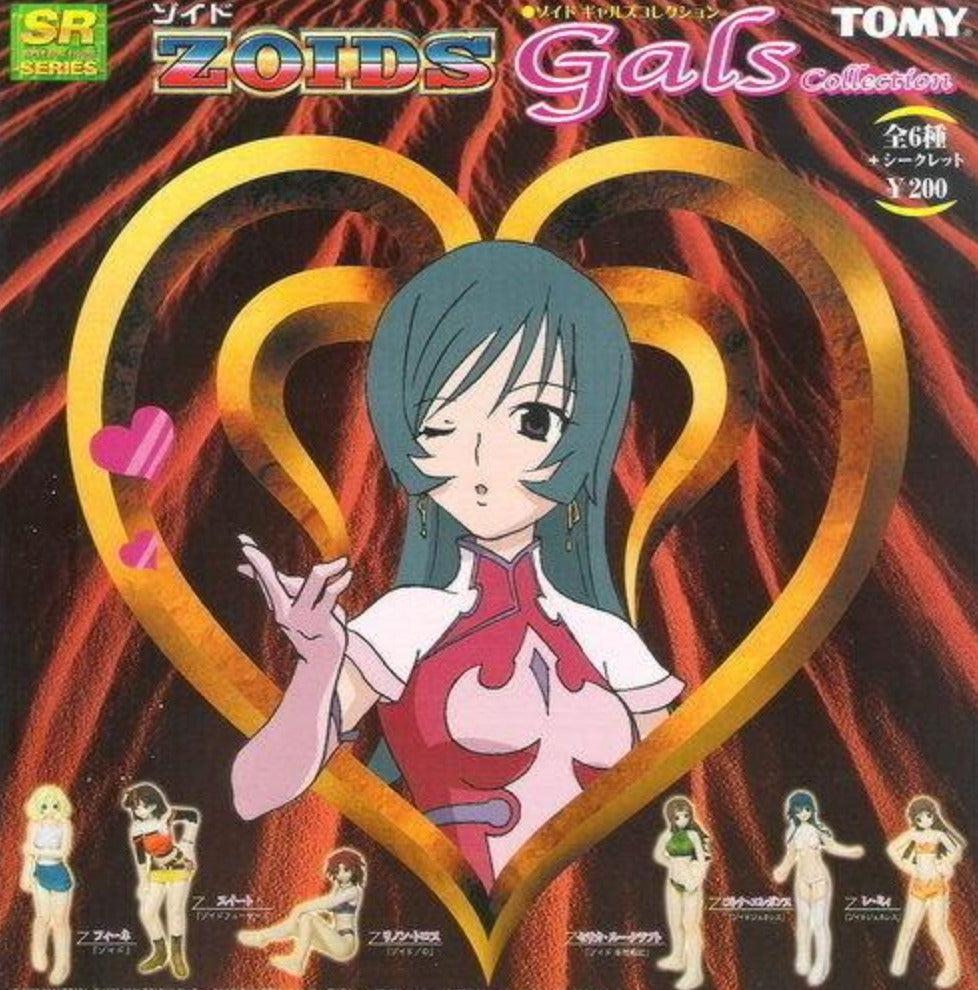 Yujin Tomy Zoids Gashapon Gals Girl Collection 6 Figure Set