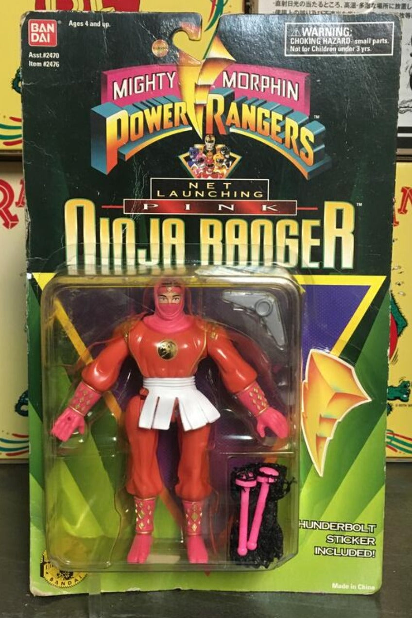 Bandai Power Rangers Ninja Sentai Kakuranger Net Launching Pink Ranger Fighter Action Figure