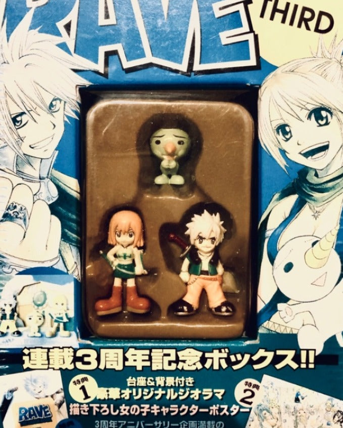 Konami Mashima Hiro Rave The Guidebook Third w/ 3 Collection Figure Set