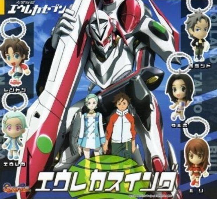 Bandai Eureka Seven Gashapon 5+1 Secret 6 Mascot Swing Strap Figure Set
