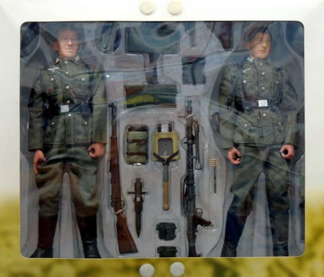 Dragon 1/6 12" WWII Barbarossa 1941 Wehrmacht Machine Gun Team MG Schützen Heinrich & Erich Action Figure Set