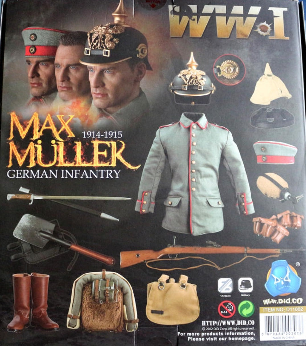 DID 1/6 12" WWI Germany 1914-1915 German Infantry Max Muller Action Figure