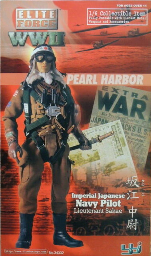 BBi 12" 1/6 Elite Force WWII Pearl Harbor Imperial Japanese Navy Pilot Lieutenant Sakae Action Figure