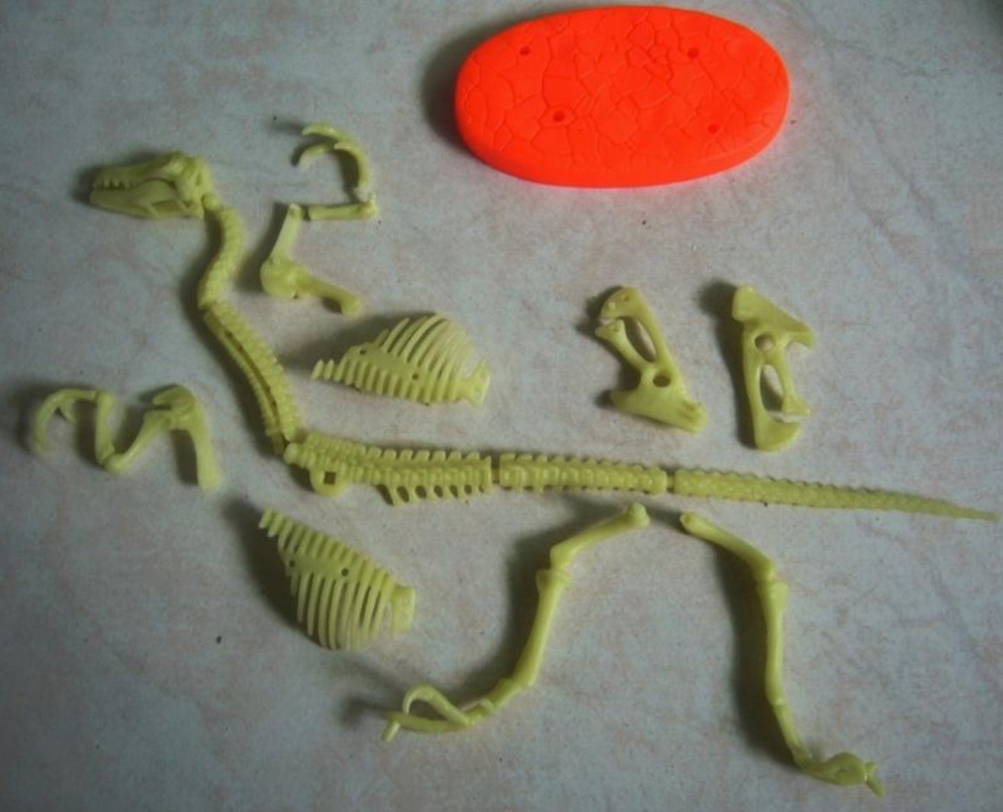 Mattel Walt Disney Dinosaur Velociraptor Skeleton GID Model Kit Figure