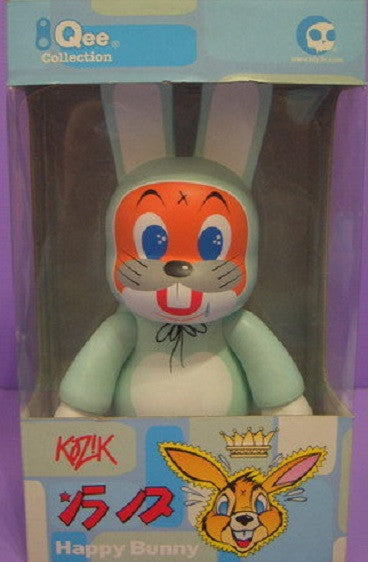 Toy2R 2006 Qee Frank Kozik Happy Bunny Green Ver 9" Vinyl Figure - Lavits Figure
 - 1